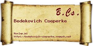 Bedekovich Cseperke névjegykártya